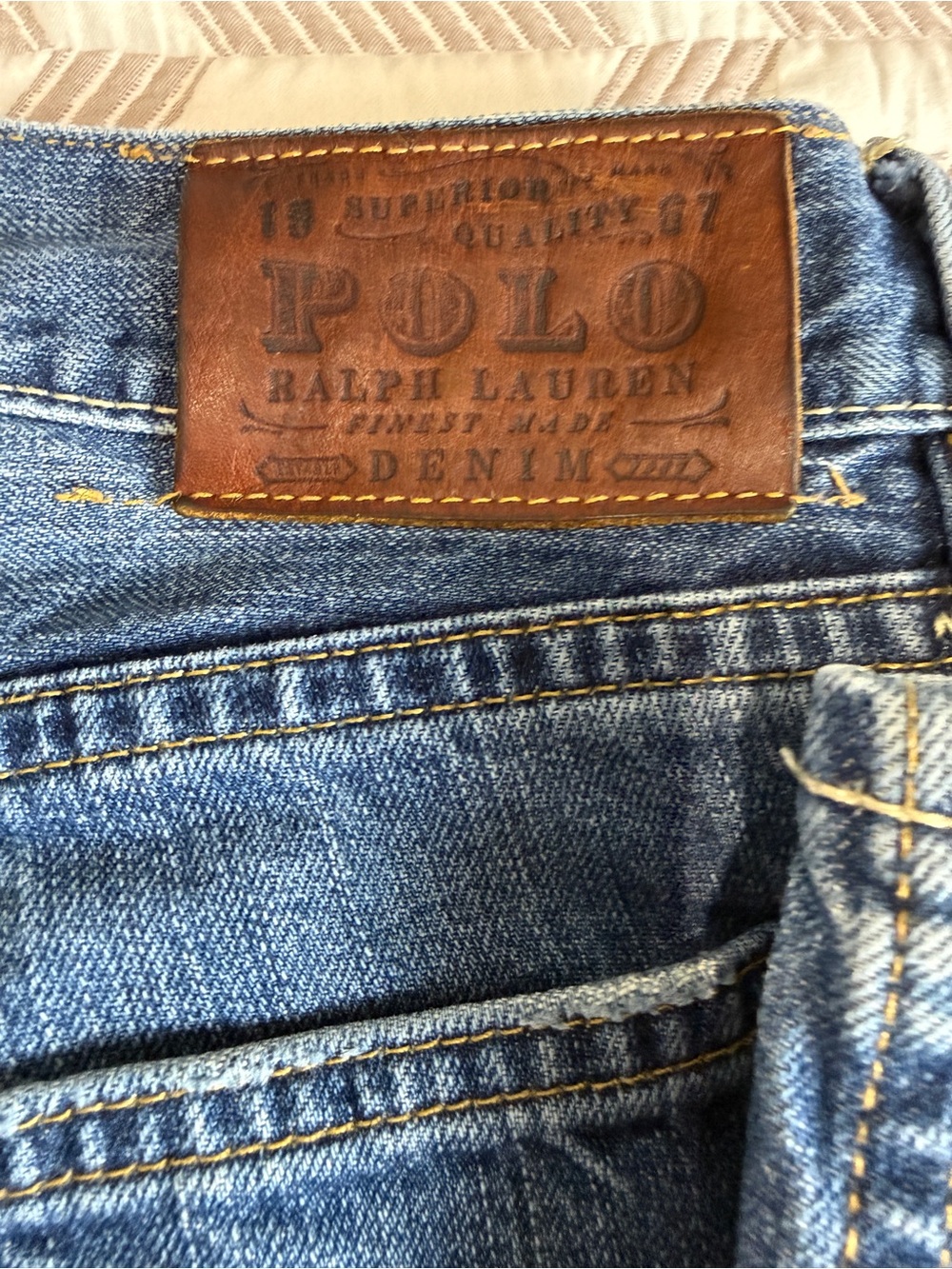 Polo Ralph Lauren Jeans 867 Classic Fit Blue Denim Mens 33x32 Vintage Style - Picture 2 of 8